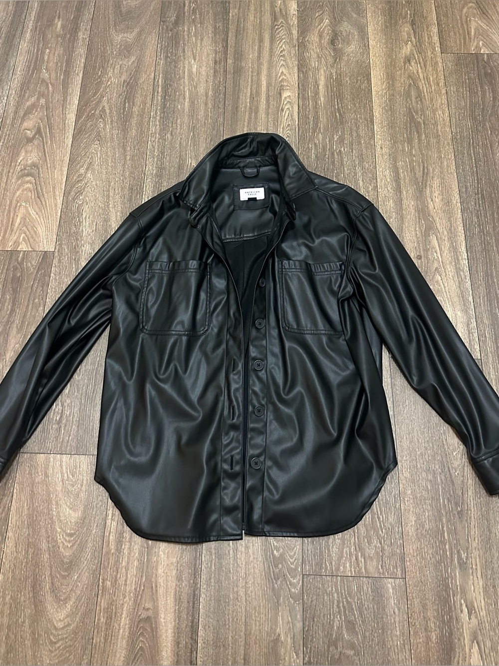 American Eagle Outfitters Black Button Up Jacket